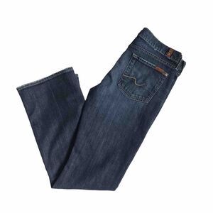 7FAM Seven 7 for all Mankind Bootcut Blue Jeans Sz 30 x 32 Stretch Denim USA EUC